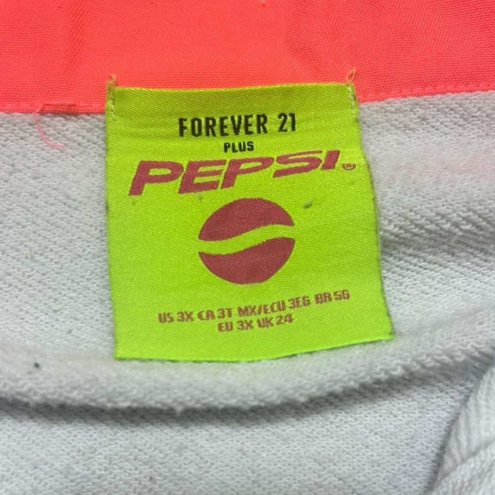 Forever 21 x Pepsi Multicolor Quarter Zip Sweatshirt | Retro Logo Pullover - Picture 2 of 4